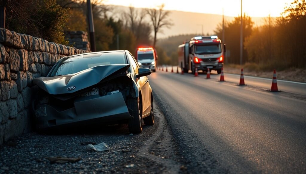 Auto esce di strada a Vinci, soccorsi e rimozione del veicolo