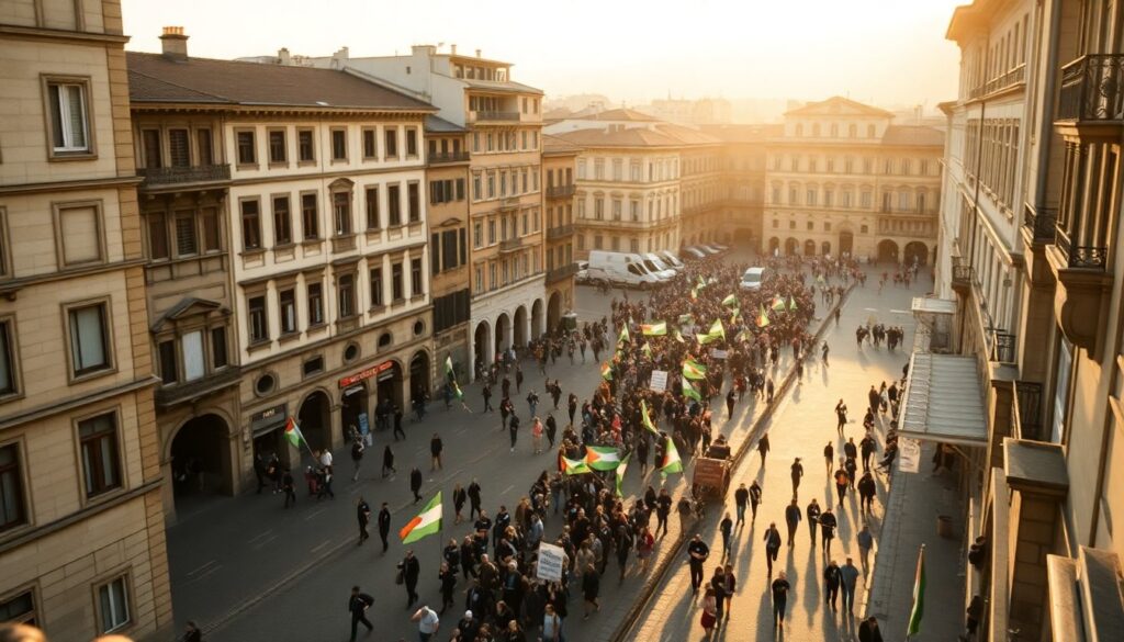 Corteo a Firenze per la Palestina e contro l’intercettazione della Flotilla