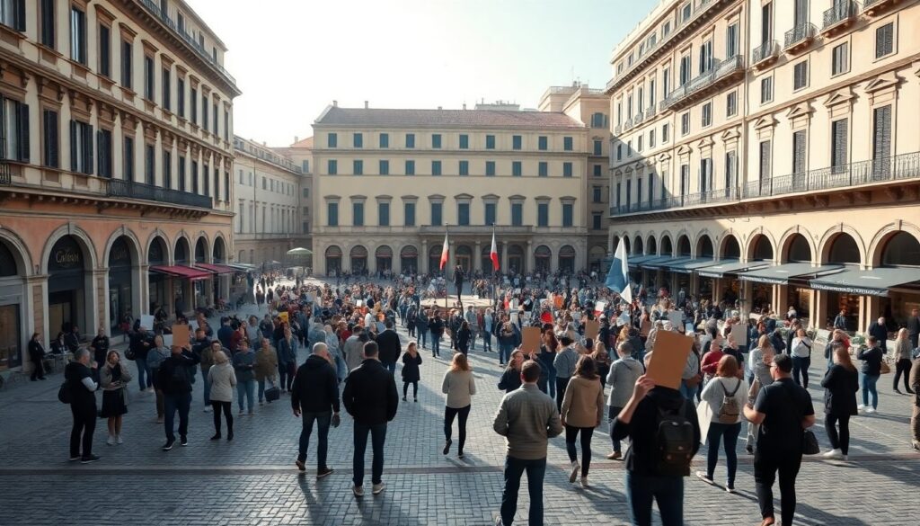 Lavoratori in piazza a Scandicci per dire no ai 54 licenziamenti McQueen