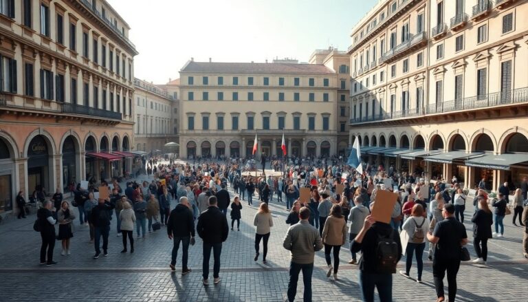 Lavoratori in piazza a Scandicci per dire no ai 54 licenziamenti McQueen