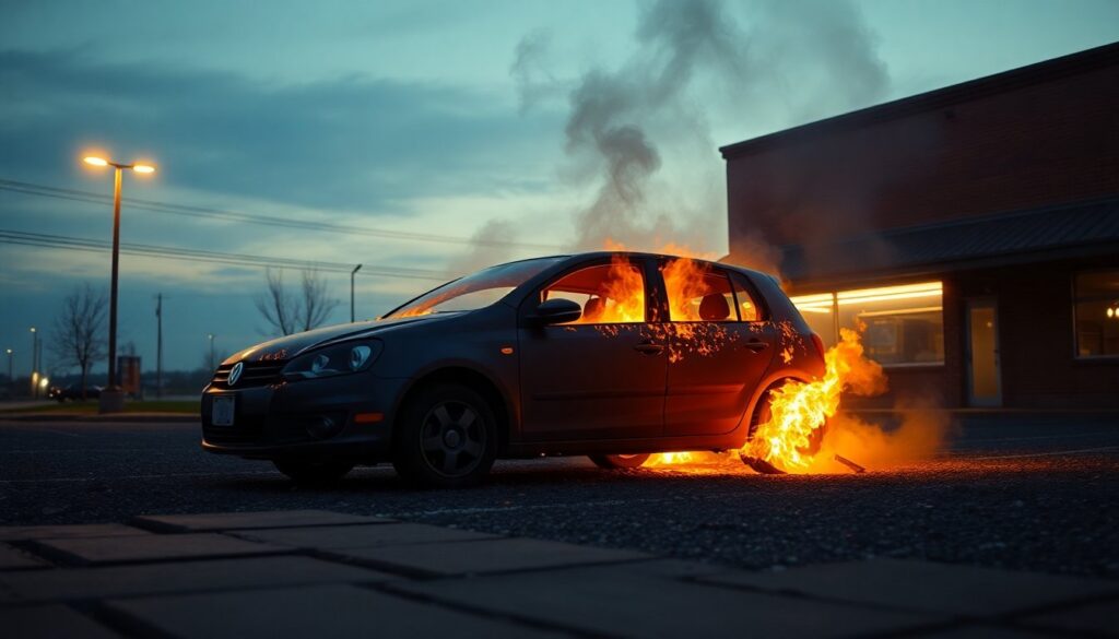 Auto in fiamme vicino a un ristorante a Monte Morello, soccorsi sul posto