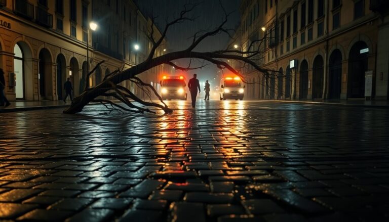 Maltempo a Lucca, pioggia intensa provoca allagamenti e interventi