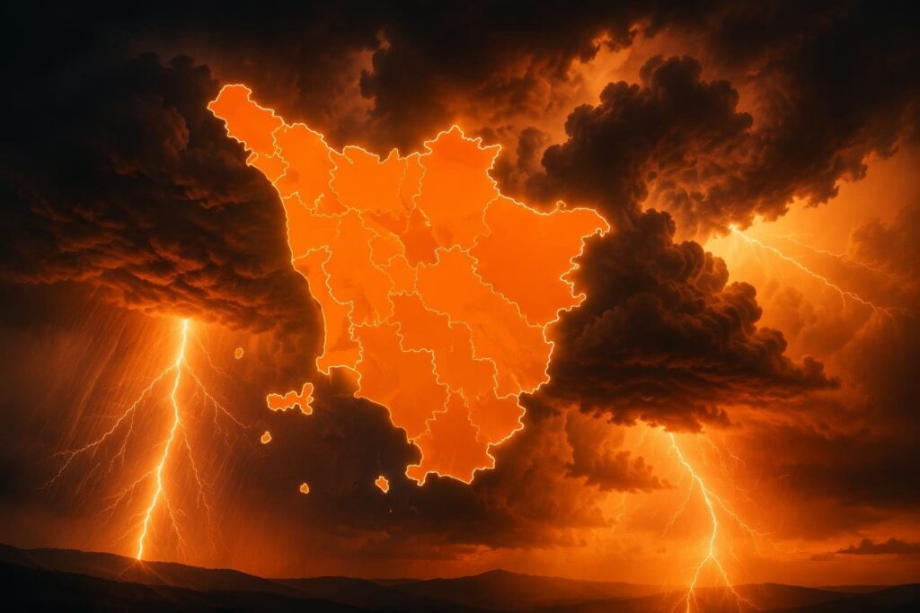 Allerta meteo arancione per temporali su Firenze
