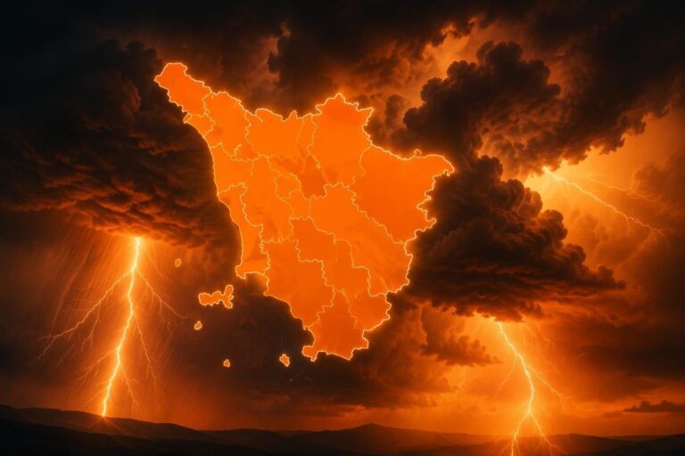 Allerta meteo arancione per temporali su Firenze