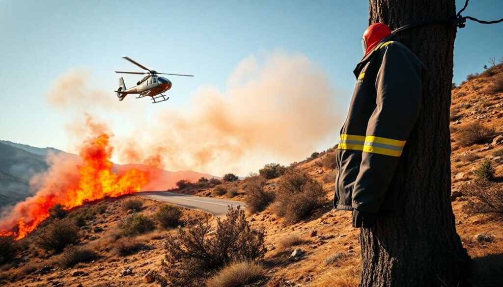 Incendio vegetazione Castelfiorentino: vigili del fuoco al lavoro con elicottero