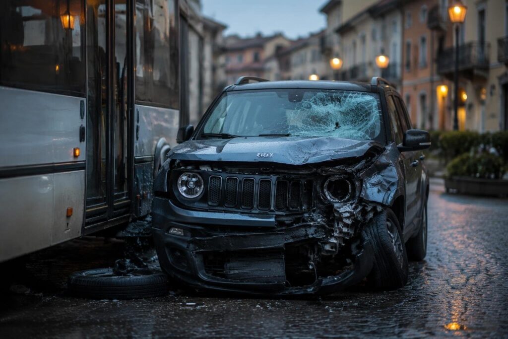 Sesto Fiorentino: incidente tra auto e pullman, sei feriti e traffico in tilt