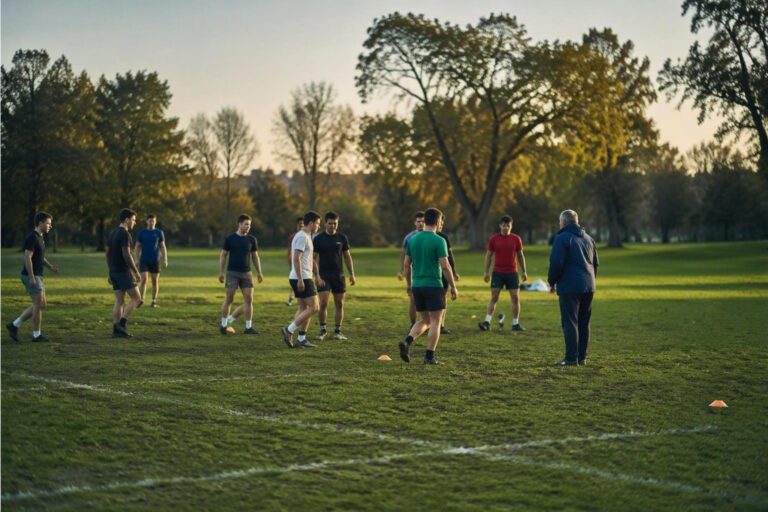 Drill di rugby alla maniera All Blacks nei parchi di Firenze
