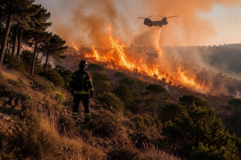 Incendio a Firenzuola: Vigili del fuoco e elicotteri in azione per domare le fiamme