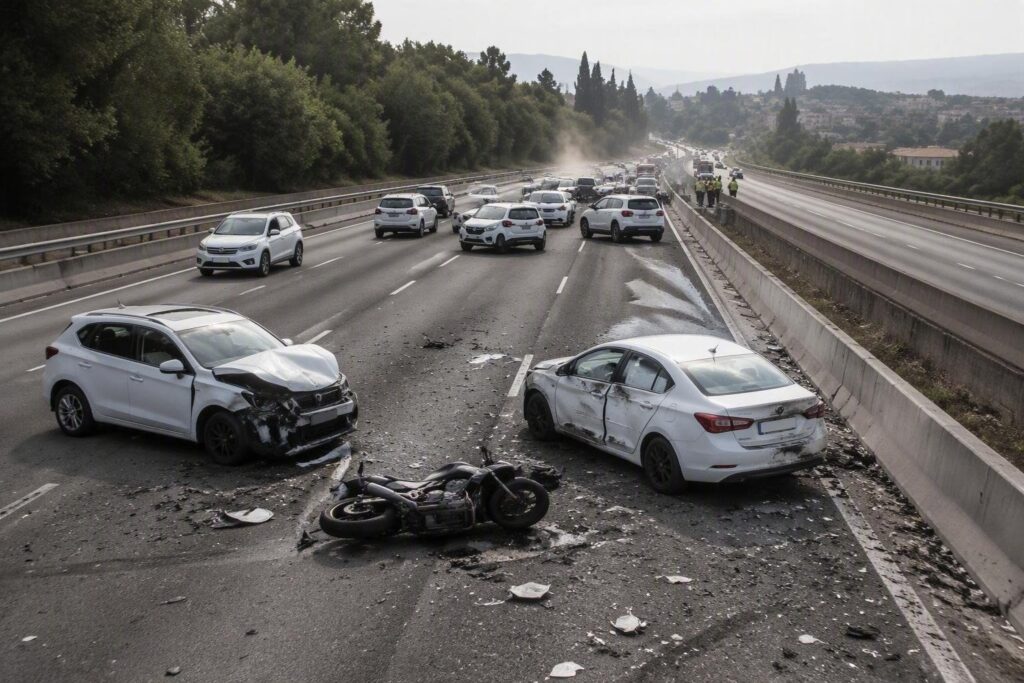 Incidente stradale sulla Firenze-Pisa-Livorno: due moto e tre auto coinvolte