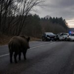 Cinghiale attraversa la strada e provoca un incidente con tre auto a Vicchio
