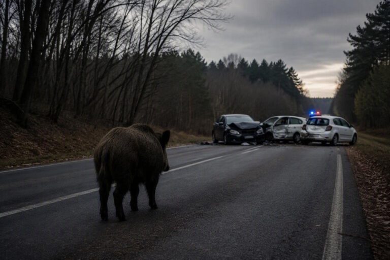 Cinghiale attraversa la strada e provoca un incidente con tre auto a Vicchio