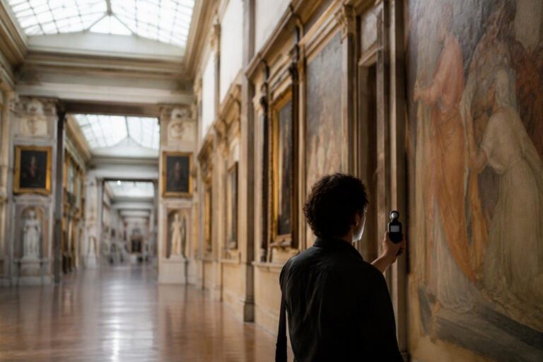 Fotografare arte a Firenze senza riflessi e distorsioni
