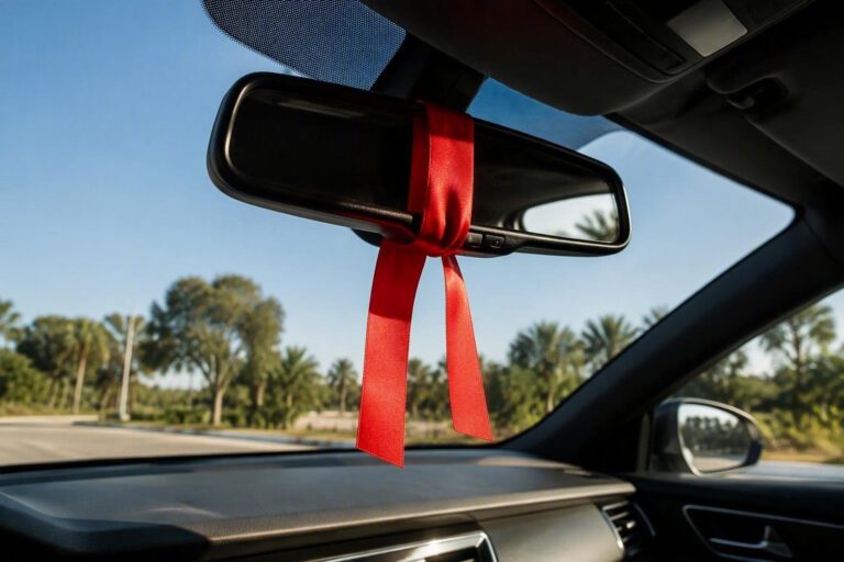 Nastro rosso in auto: significato, usanze e consigli pratici