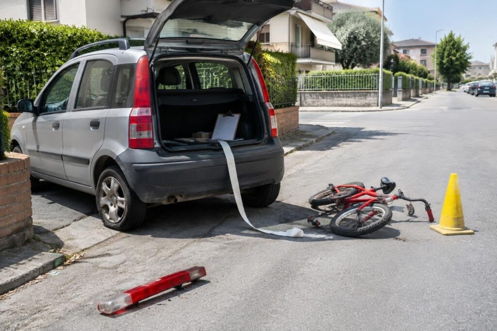 Bambino di 10 anni ferito gravemente in scontro bici-auto a Campi Bisenzio