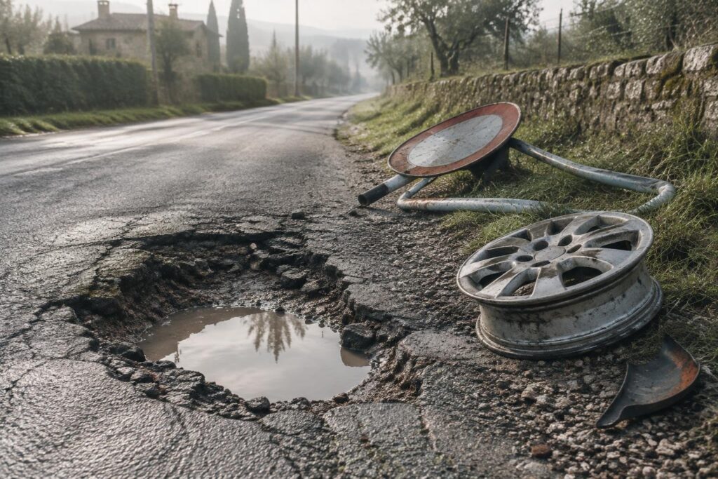 Pericolosità della via che collega Mercatale a Quattrostrade