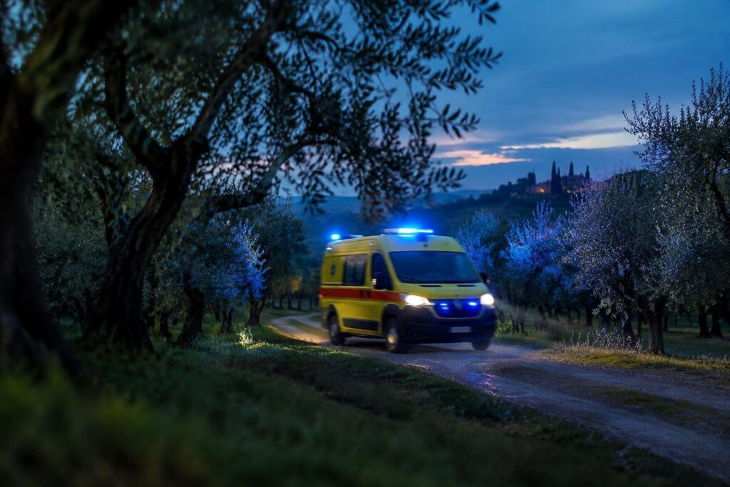 Uomo di 71 anni cade da olivo e arriva al Cisanello in codice giallo