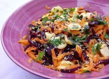 Insalata di carote,rape rosse e lupini