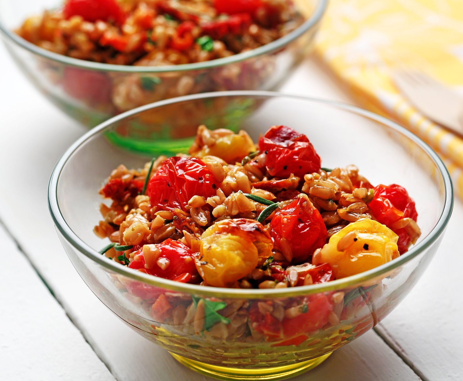 farro con pomodorini e mazzancolle