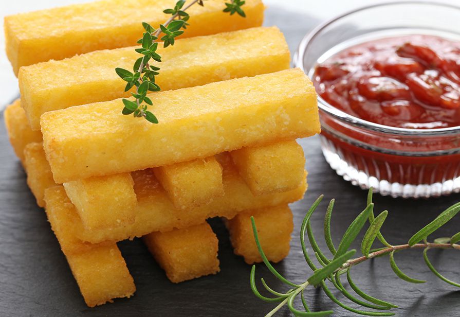 Bastoncini di polenta fritta
