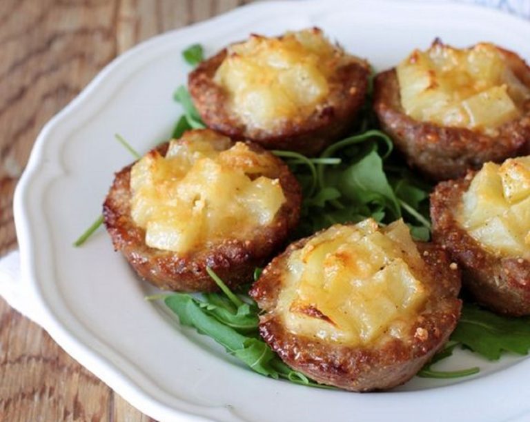 cestini di carne macinata con patate e fontina