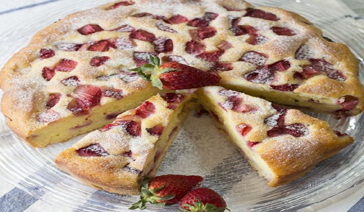 torta yogurt greco e fragole senza uova 1