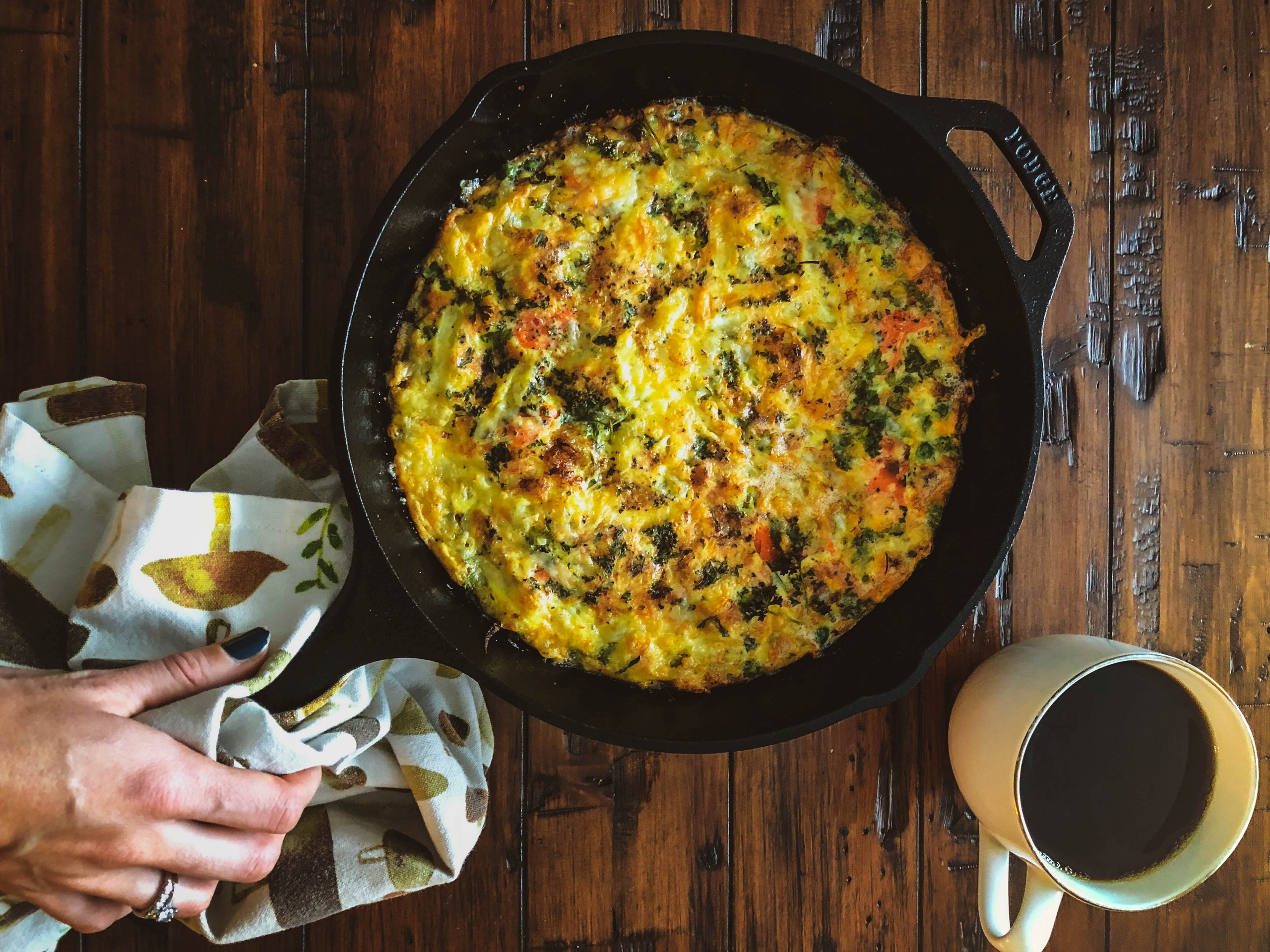 frittata porri e acciughe