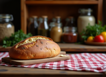 Piatto delizioso preparato con pane raffermo