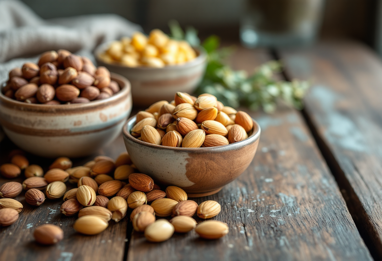 Varietà di frutti ricchi di proteine per una dieta sana