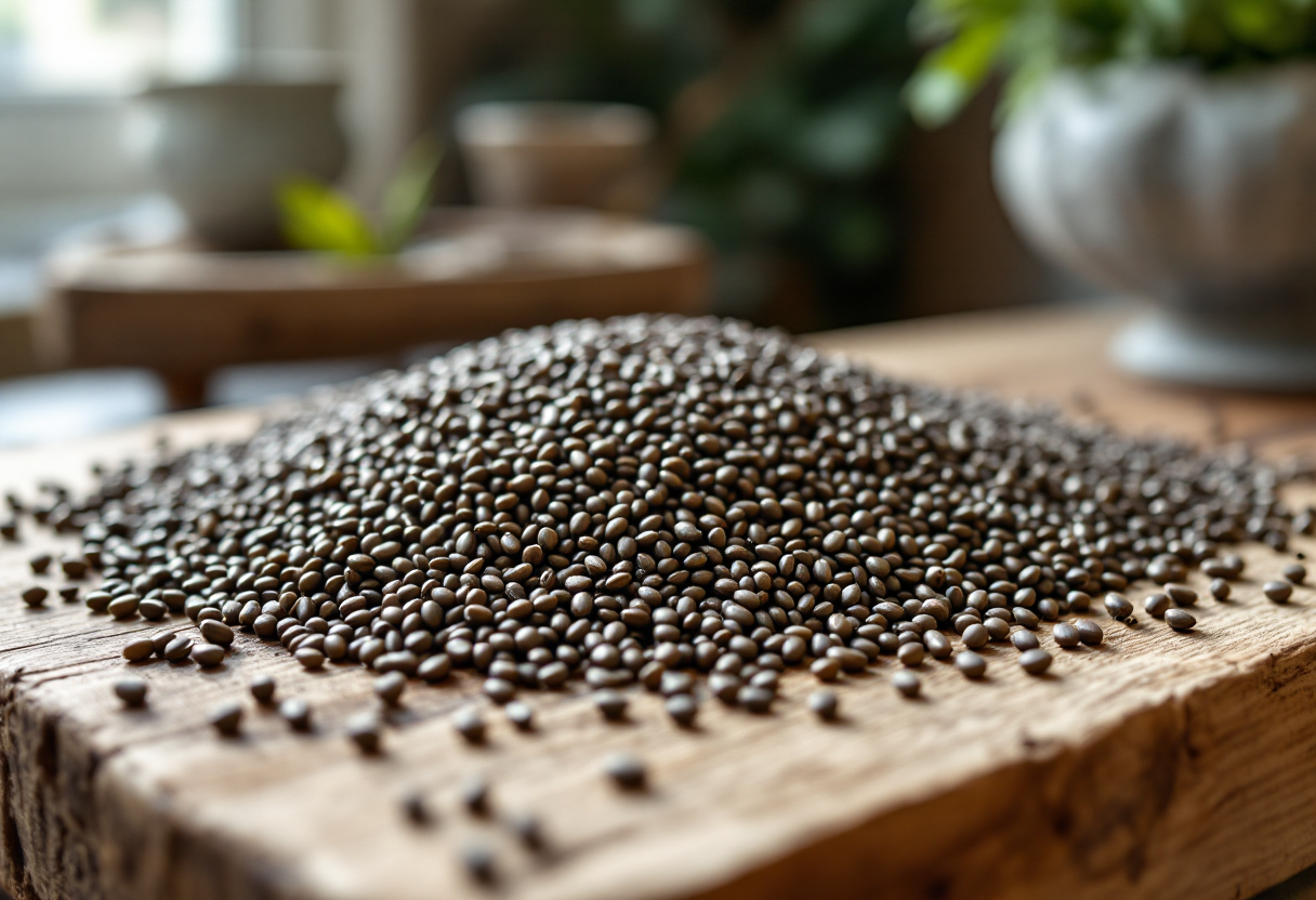 Semi di chia con benefici per la salute e il benessere