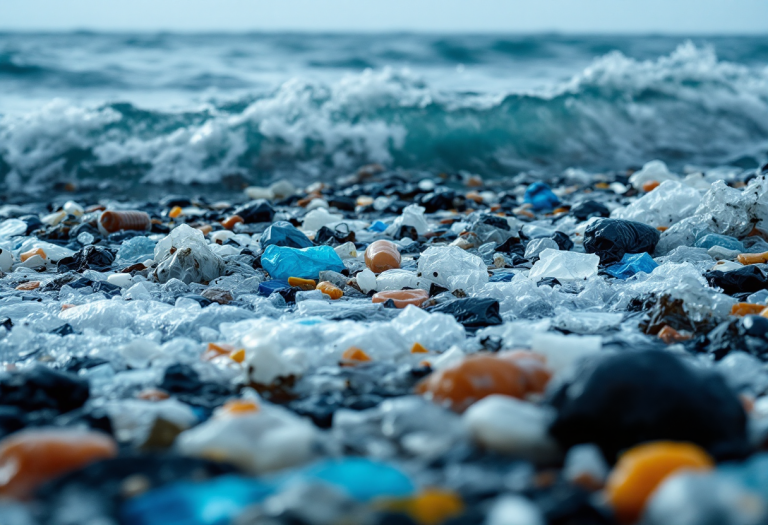 Immagine che illustra l'impatto della plastica da Coca Cola