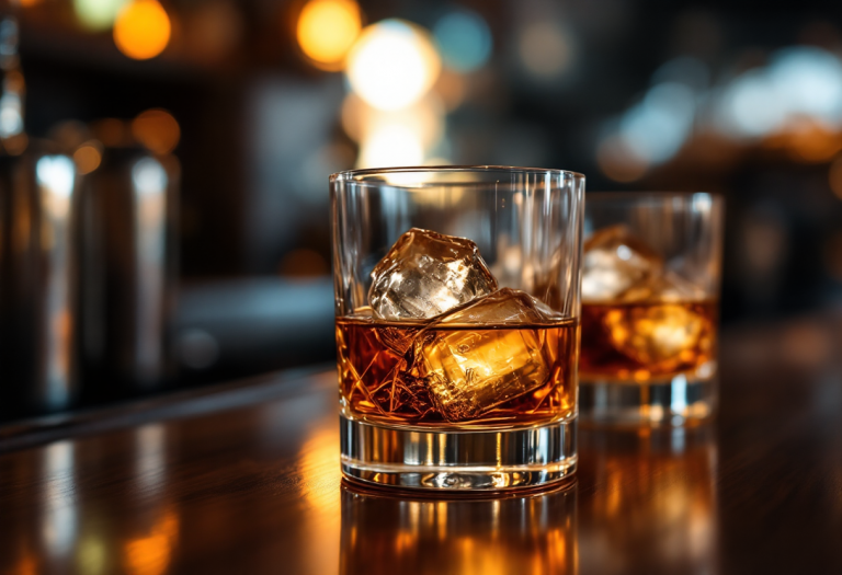 Cocktail a base di whisky con ingredienti freschi