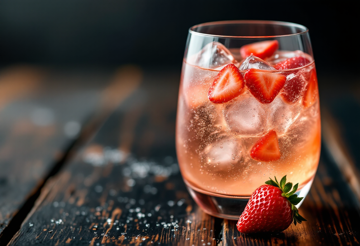 Cocktail Rossini servito in un elegante bicchiere