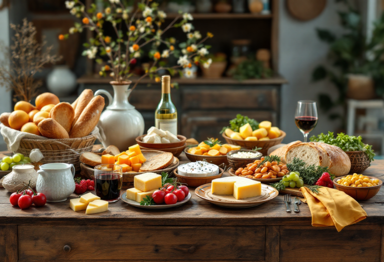 Immagine che rappresenta il conclave con elementi gastronomici