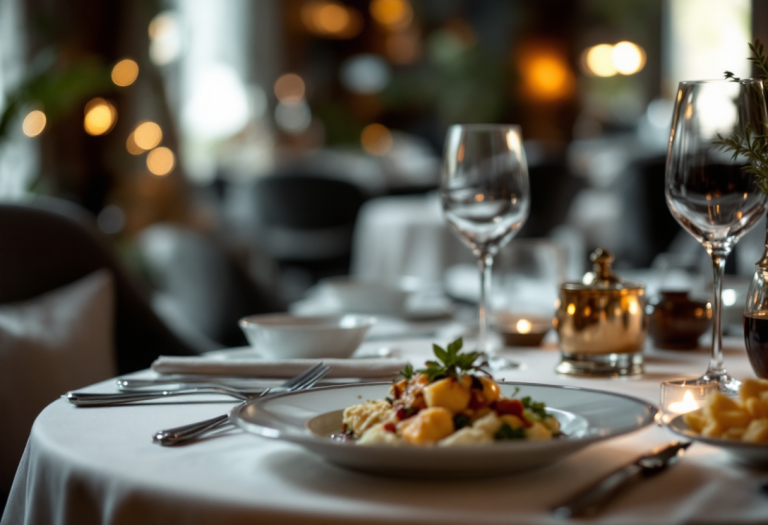 Piatto gourmet che unisce cucina italiana e francese