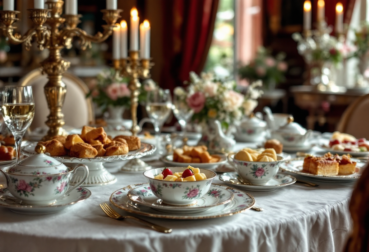 Piatto tipico della cucina reale britannica con ingredienti freschi