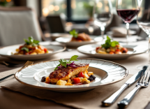 Confronto tra piatti di cucina stellata italiana e francese