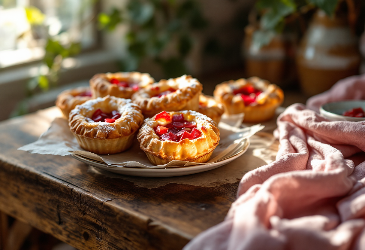 Dolce primaverile con rabarbaro fresco e croccante