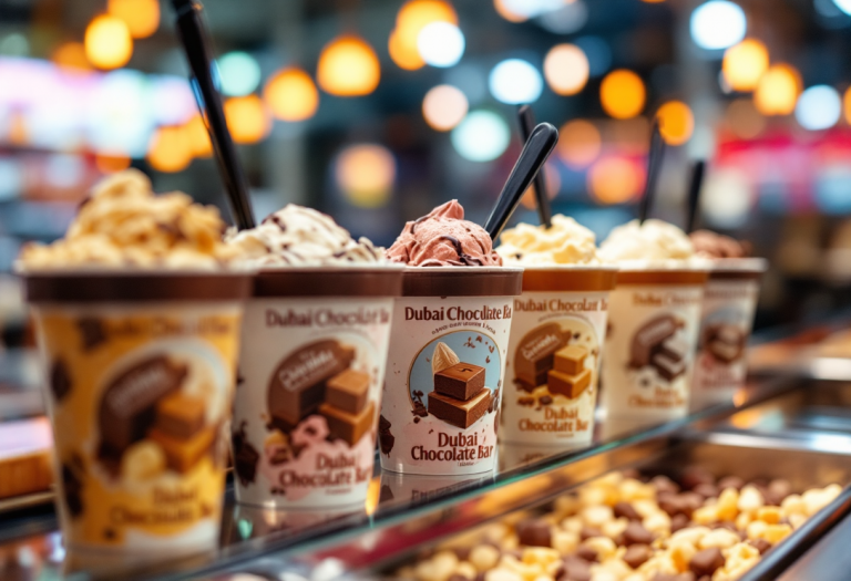 Immagine del Dubai Chocolate sugli scaffali americani