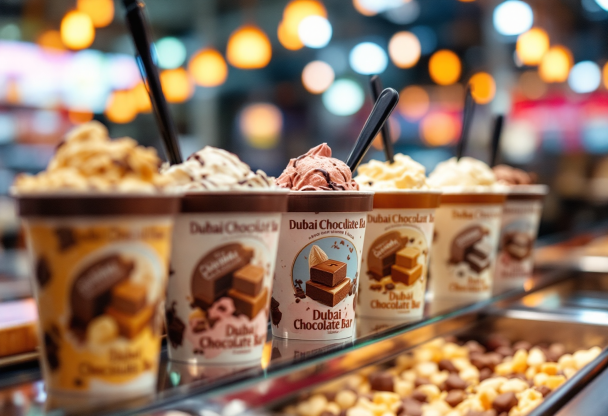 Immagine del Dubai Chocolate sugli scaffali americani