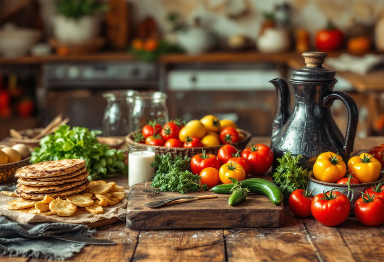 Giusina in cucina con piatti tradizionali e innovativi