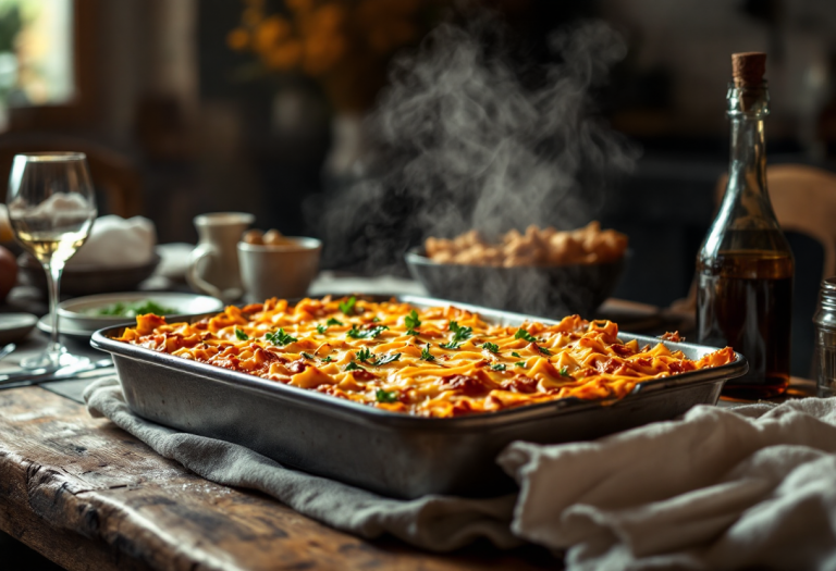 Lasagne tipiche della Resistenza italiana durante la ricostruzione