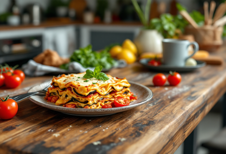 Deliziose lasagne estive alla parmigiana con verdure