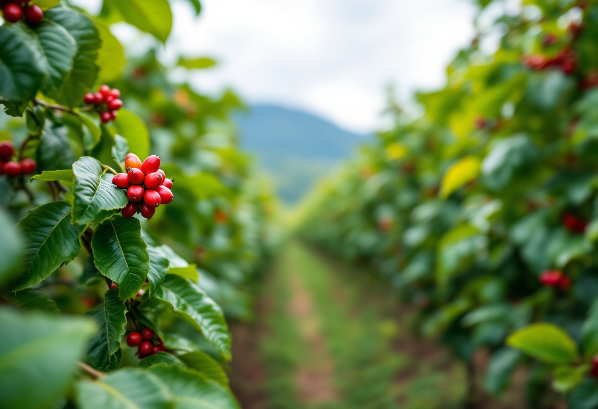 Logo Lavazza con sfondo della produzione negli USA