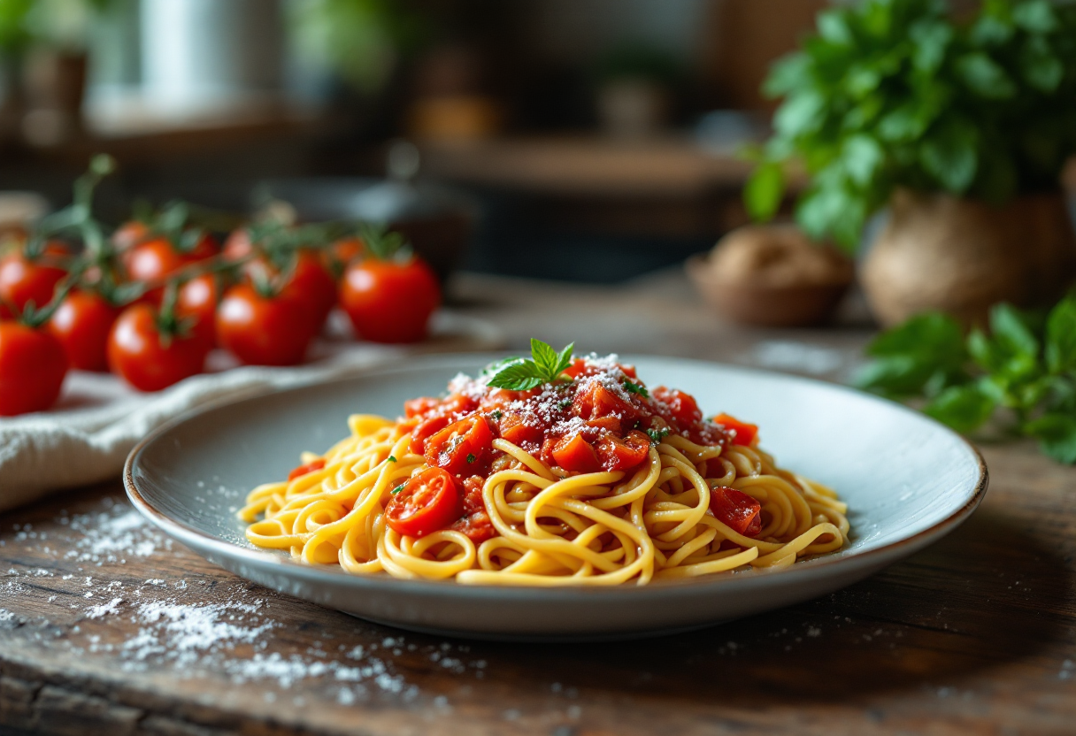 Deliziosi paccheri al pomodoro preparati dai fratelli Cerea