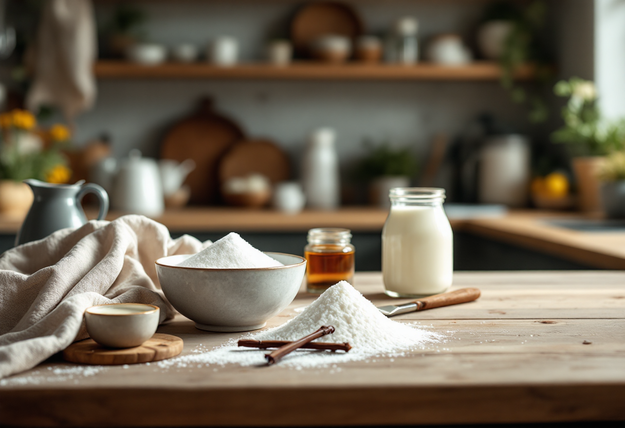 Panna cotta al mou servita in un elegante piatto