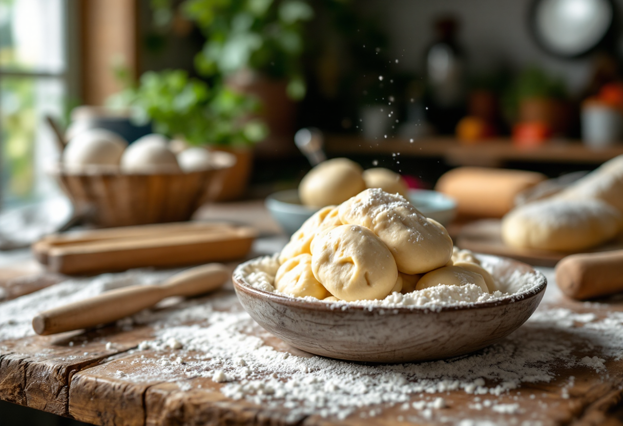 Panzerotti alla frolla appena sfornati su un piatto
