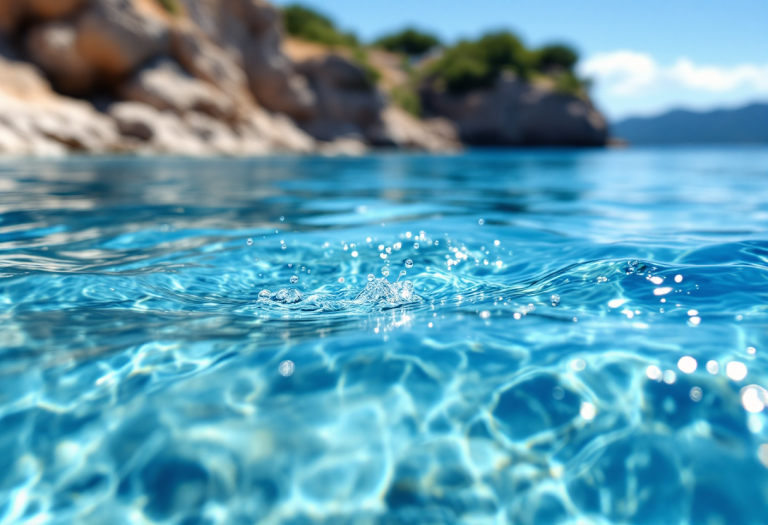 Pesce palla argenteo che nuota nel mare Mediterraneo