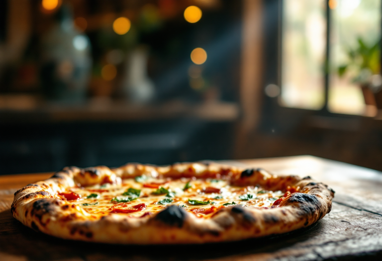 Pizza di Jesi al formaggio con ingredienti freschi