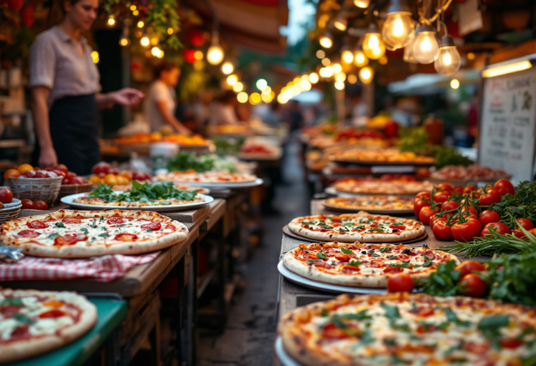Immagine del festival PizzaCon 2025 a Napoli con pizze gourmet