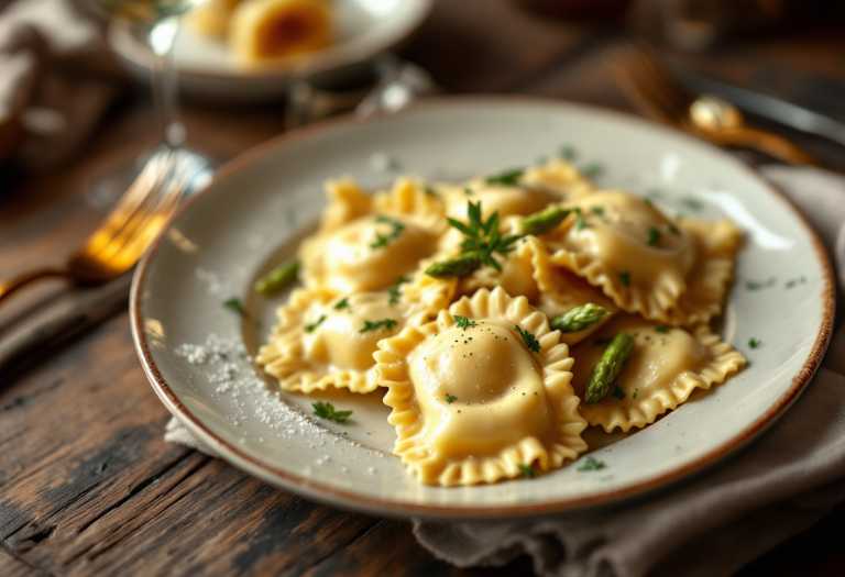 Ravioli preparati da Sergio Dussin ispirati a Papa Francesco